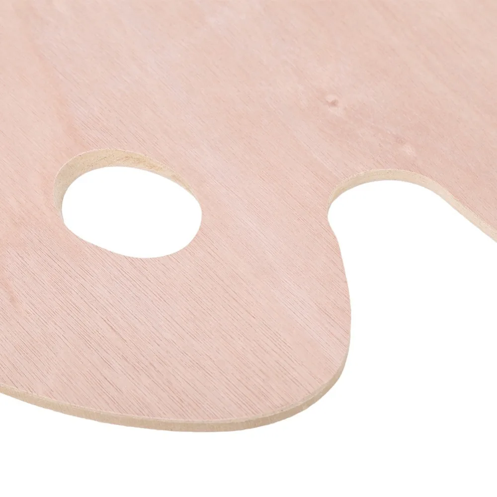 Sealed Wood Surface Wooden Paint Palette Smooth Mixing Plane Large Capacity Sealed Wood Color Tray Solid Wood Material