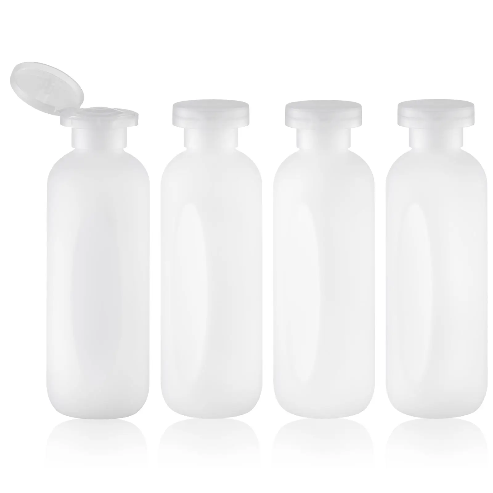 200ML/6.7oz Travel Shampoo Bottle, Empty Plastic Squeeze Bottles with Flip Cap, 4PCS Lotion Container for Toiletries