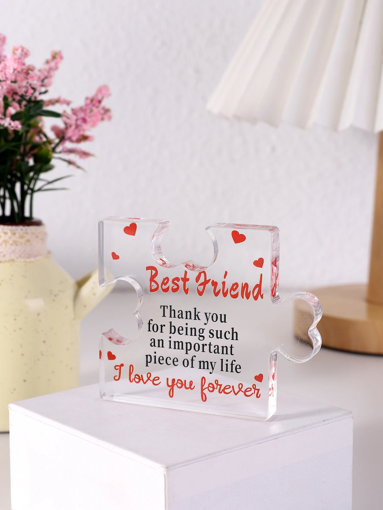 1pc Acrylic Friendship Plaque for Best Friend Birthday Gift Home Decor Party Decoration Christmas Gift