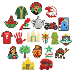 Nouvelles breloques marocaines pour sabots, boucles de chaussures à fleurs personnalisables, accessoires de chaussures de jardin en caoutchouc souple amovibles, bijoux DIY