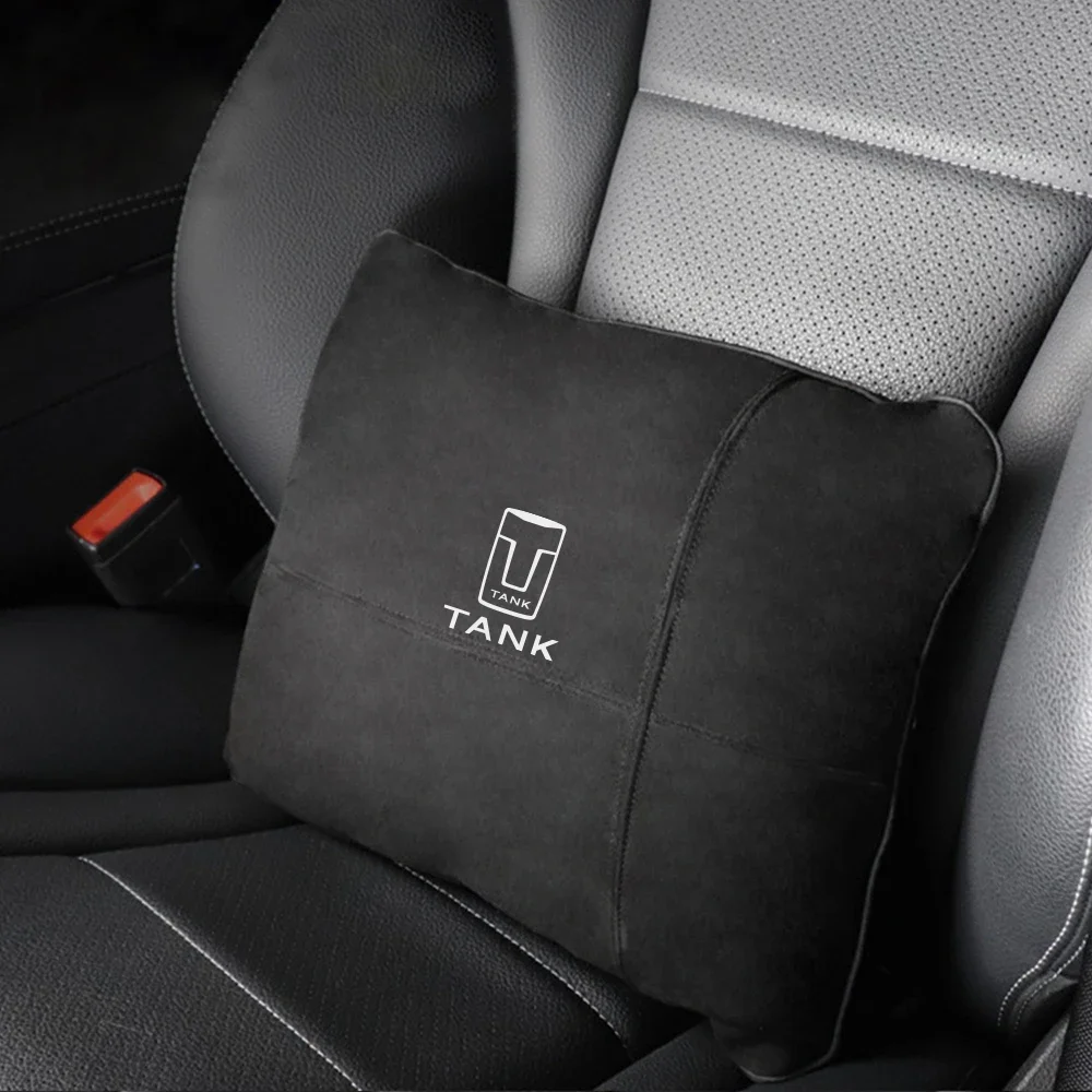 

Suede Auto Lumbar Support Pillow Back Support Cushion Massage Waist Seat Cushion For GWM Tank 300 500 2020 2021 2022 2023 2024