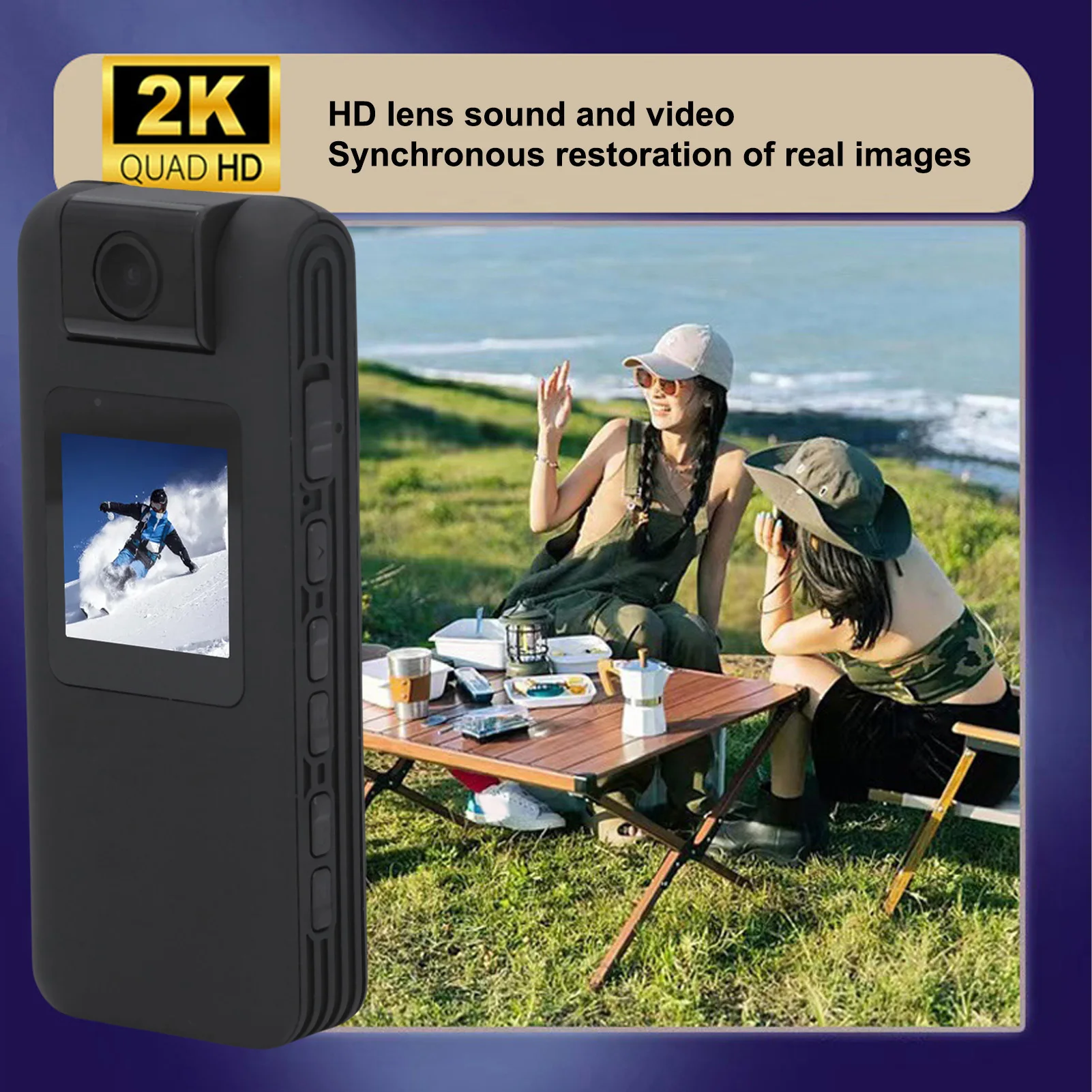 Body Worn Camera FHD 1080P 1.3 Inch LCD Screen 180 Degree Rotatable Lens Cycle Recording Wearable Camcorder Body Video Recorder