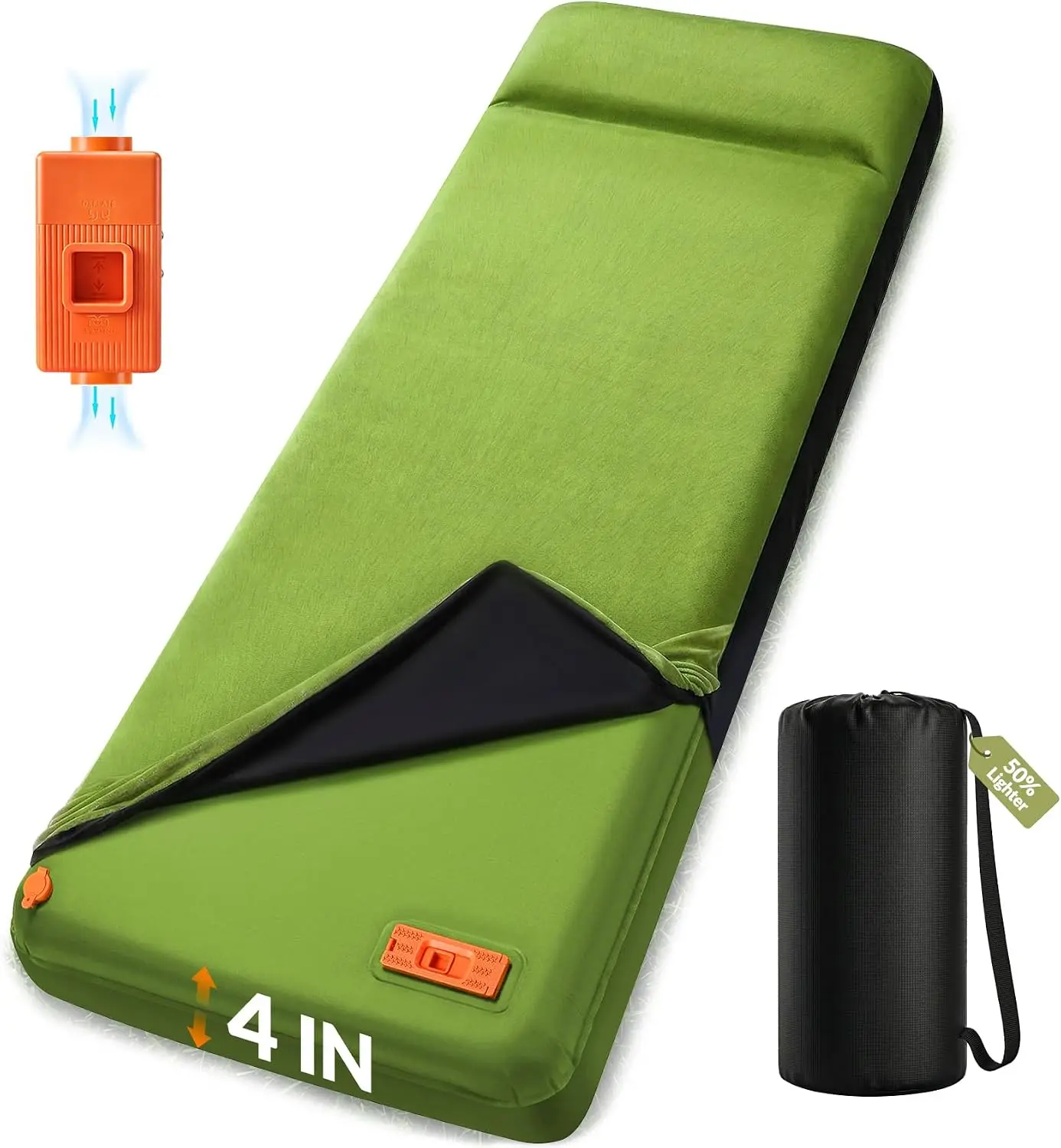 Self Inflating Sleeping Pad with Electric Pump, 4