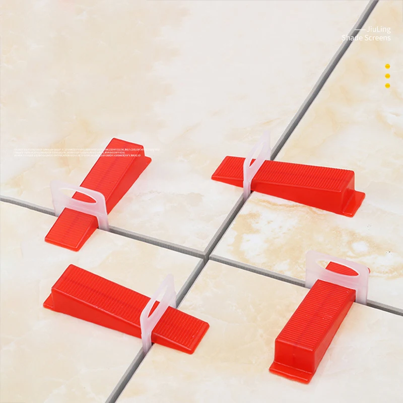 100pcs Tile Leveling Wedges Locator Level Tile Spacers for for Flooring Leveler Locator Spacers Adjustment Ceramic Tile Crevice