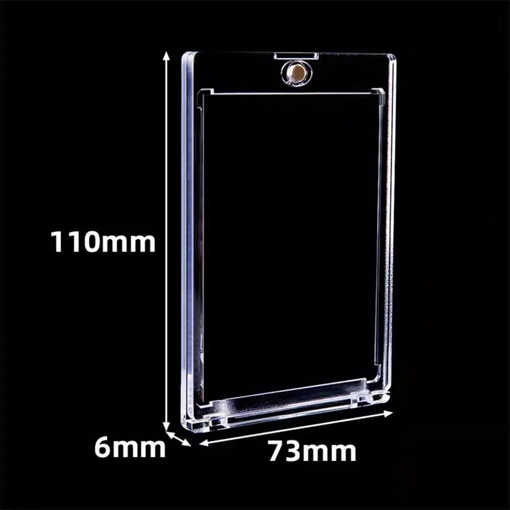 5Pcs 35PT Magnetic Card Holder Clear Trading Card Case,Waterproof UV Protection Acrylic Display Stand for Pokemon Game Cards