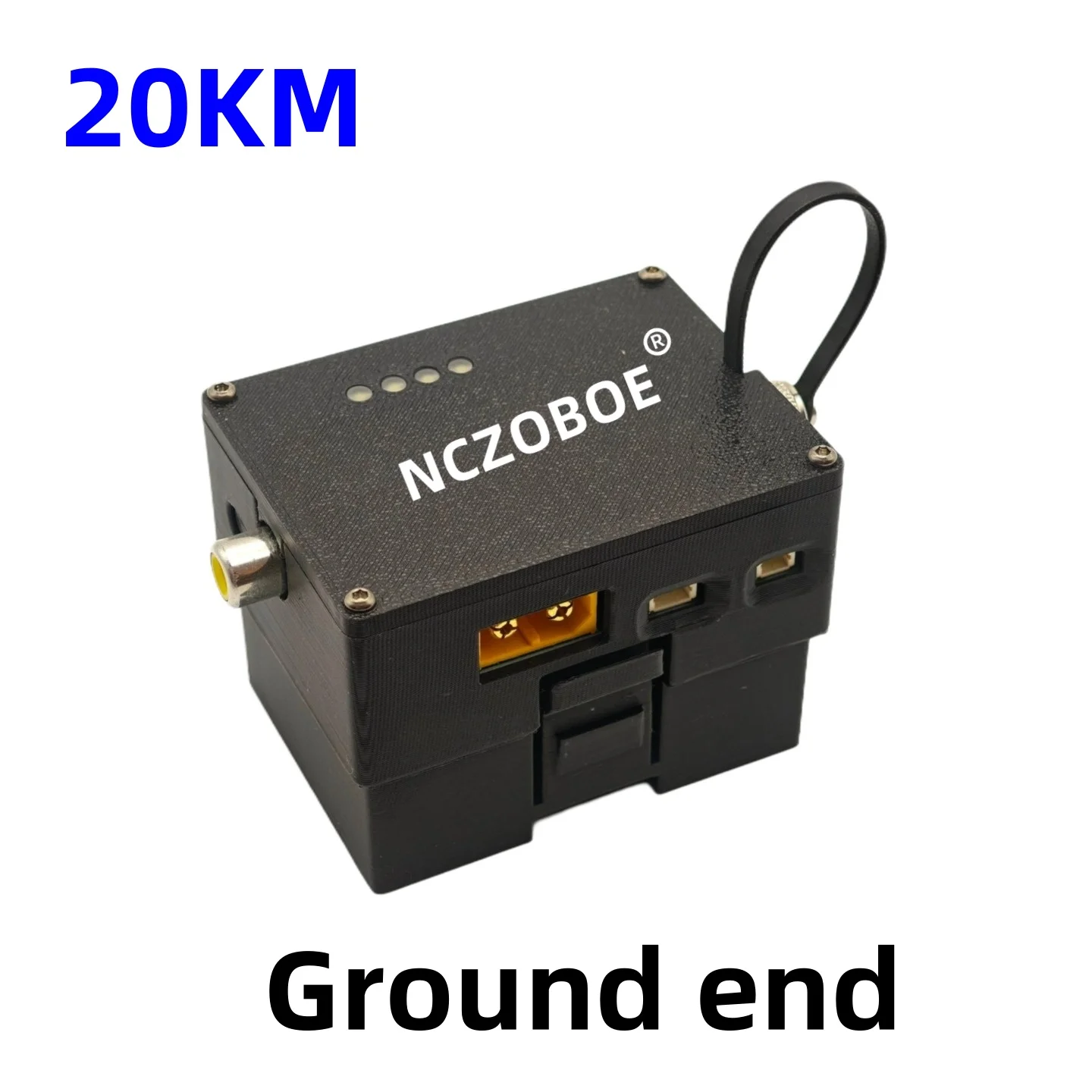NCZOBOE Sky/Ground TTL Drone Optical DC 5.5-26V Optical Transceiver Module 60km 100km FC RX/TX/AV/VCC/GND TTL Optical to Fiber