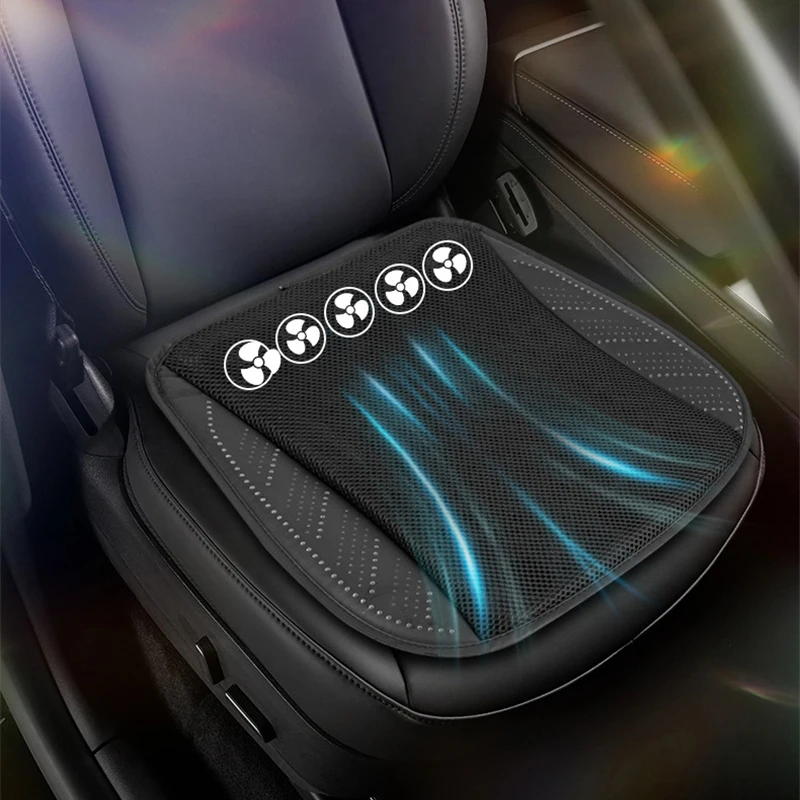 Summer Universal Car Cooling Seat Cushion with 5/8 USB Fans Car Ventilation Cushion 12/24V Heat Dissipation Car Seat Cooling Pad