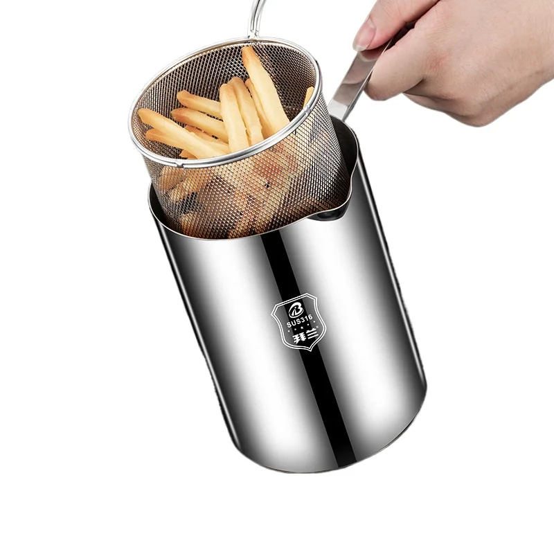 

YJQ household fryer tempura specialty commercial fryer with strainer for stalls