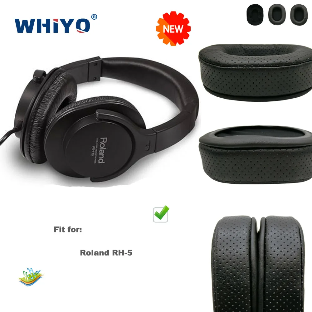 New Upgrade Replacement Ear Pads for Roland RH-5 Headset Parts Leather Cushion Velvet Earmuff Earphone Sleeve
