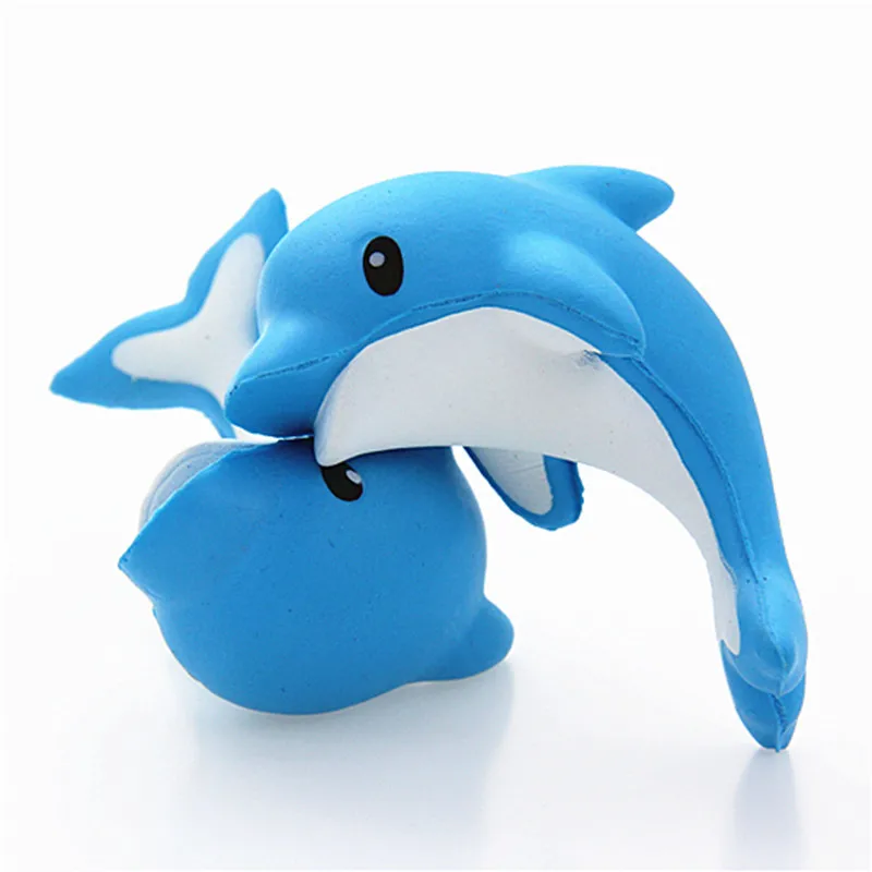 Squishy golfinho grânulo bola de estresse brinquedo squeezable estresse reliver brinquedo mole antiestresse brinquedos para crianças