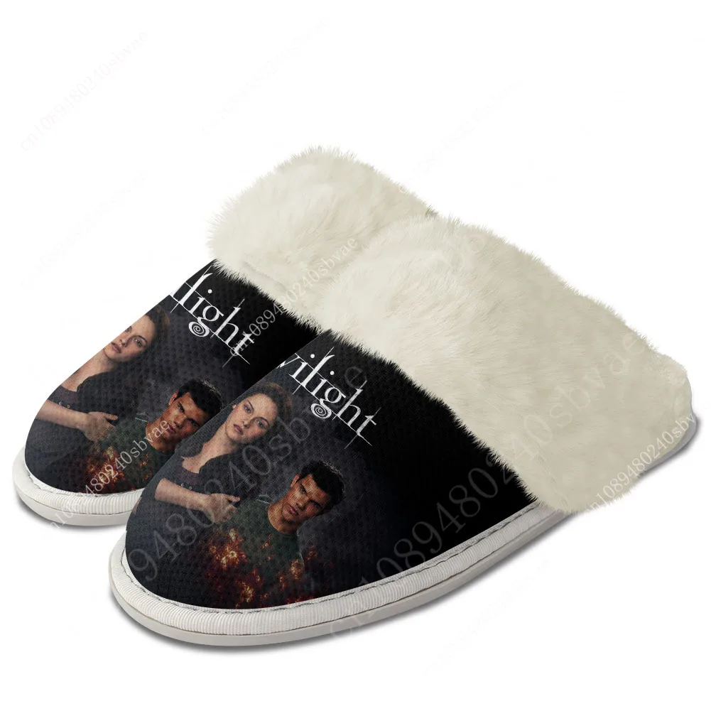 

The Twilight Saga Shoes Custom Slippers Mens Womens Home Cotton Plush Bedroom Casual Custom Thermal Lightweight Slipper