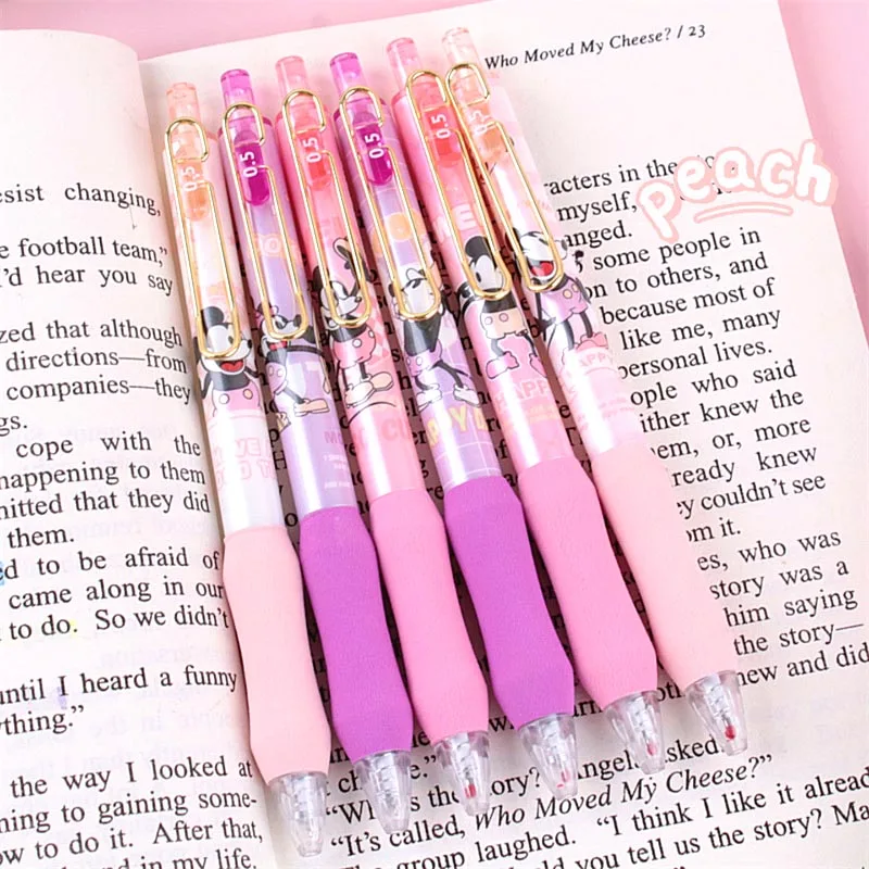 

36pcs/lot Kawaii Disney Press Gel Pen Cute Mouse 0.5mm Black Ink Signature Pens Promotional Gift Office School Supplies