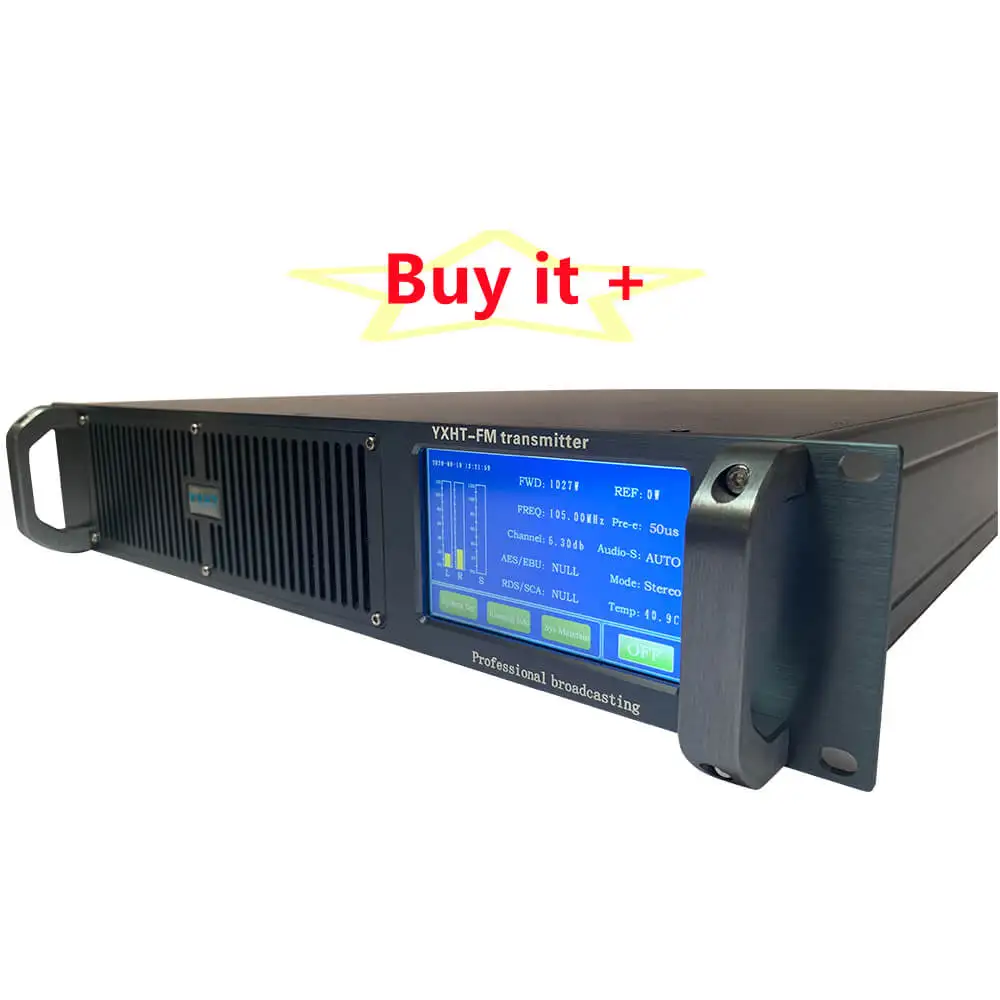 

Digital YXHT-2 Warranty 6 years Touch Screen 1000W FM Stereo Transmitter for Radio Station 1KW