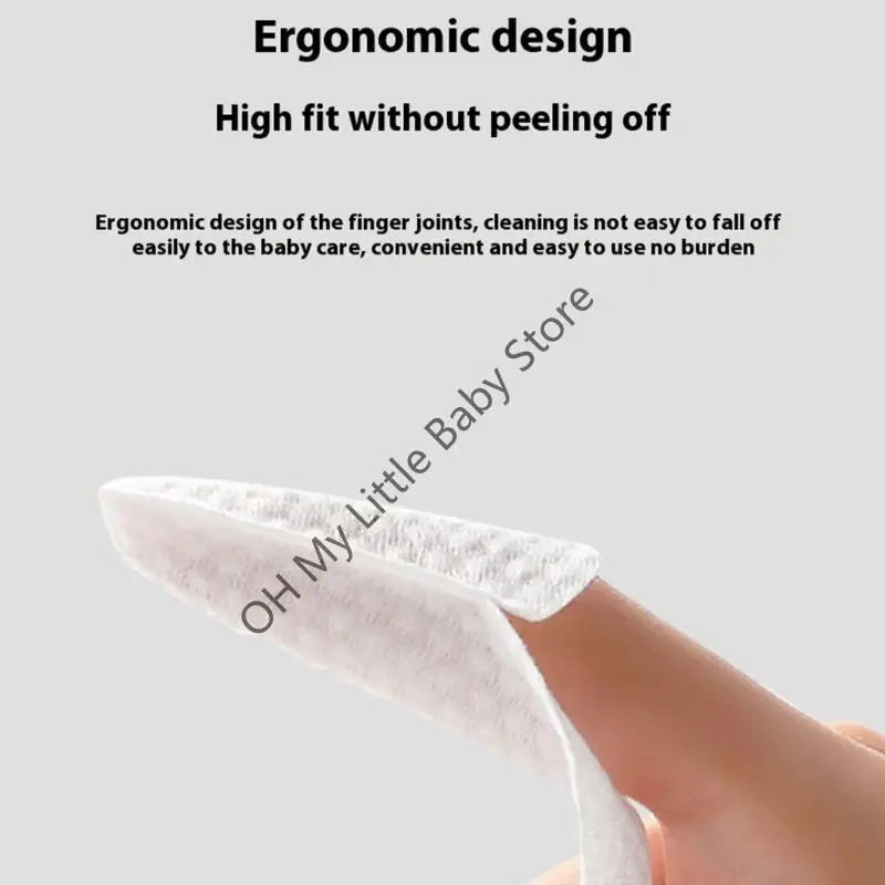 M76C مناديل أسنان الرضع فرشاة أسنان الإصبع لمدة 0-24 شهرًا لسان محمول أساسي للتغذية وتنظيف رعاية الطفل القابل للتصرف #2