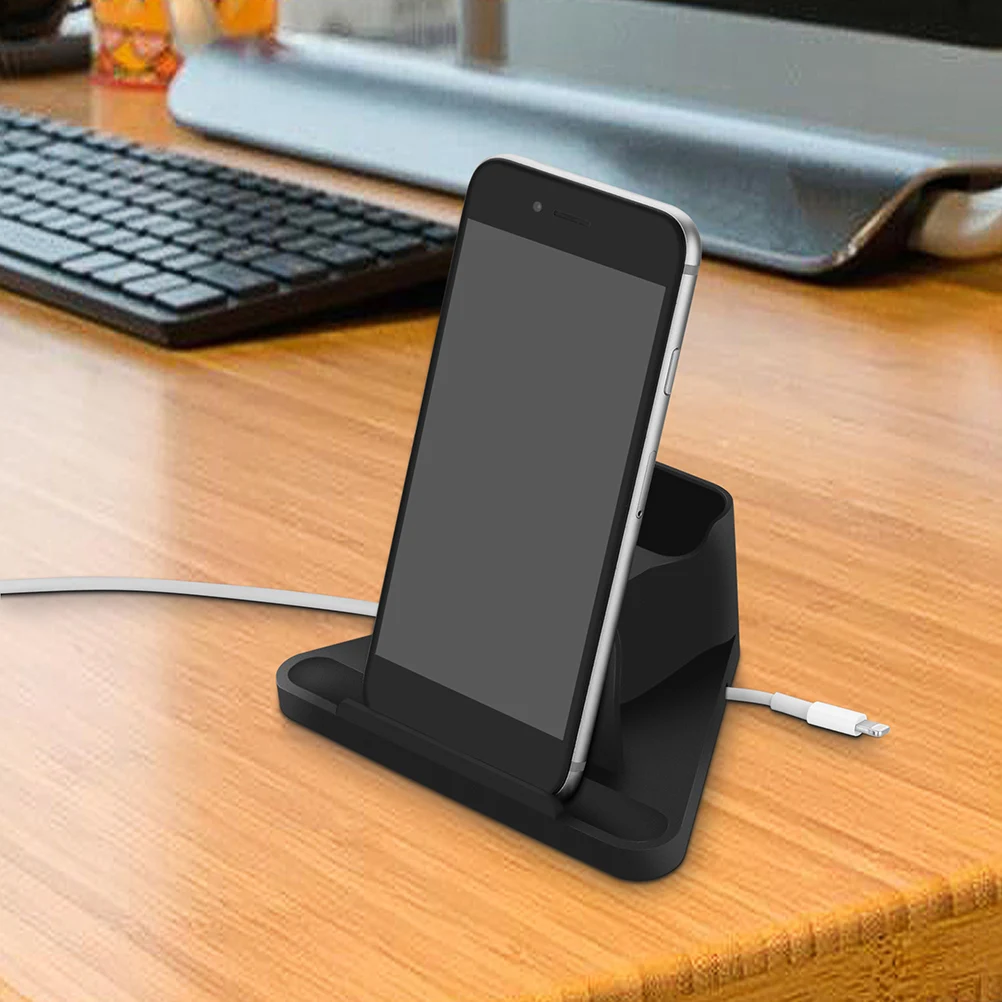 

1pc Silicone Phone Bright Color Silicone Rack Storage Storage Holder Rack Home Office Use Gift Stand Holder