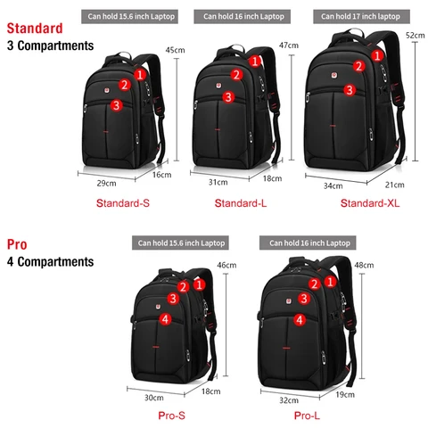 Рюкзак для ноутбука и мелочей Bolsa Mochila, 15,6/17 дюймов, цвет в ассортименте