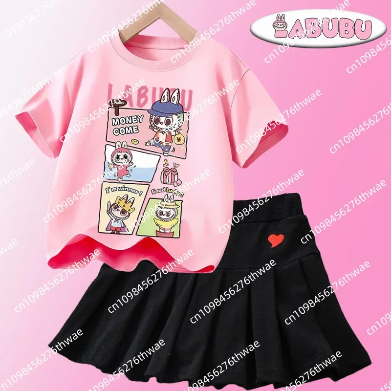 

2025 Sanrio Series JK Uniforms - Rabu Rabu Pleated Skirt Children's Set - T-shirt - Cute Girl Casual Shirt - Short Sleeve