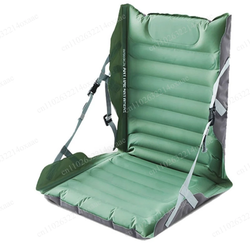 Outdoor Inflatable Seat Cushion with Backrest Adjustable Outdoor Folding Seat Cushion Camping Beach Chair Picnic