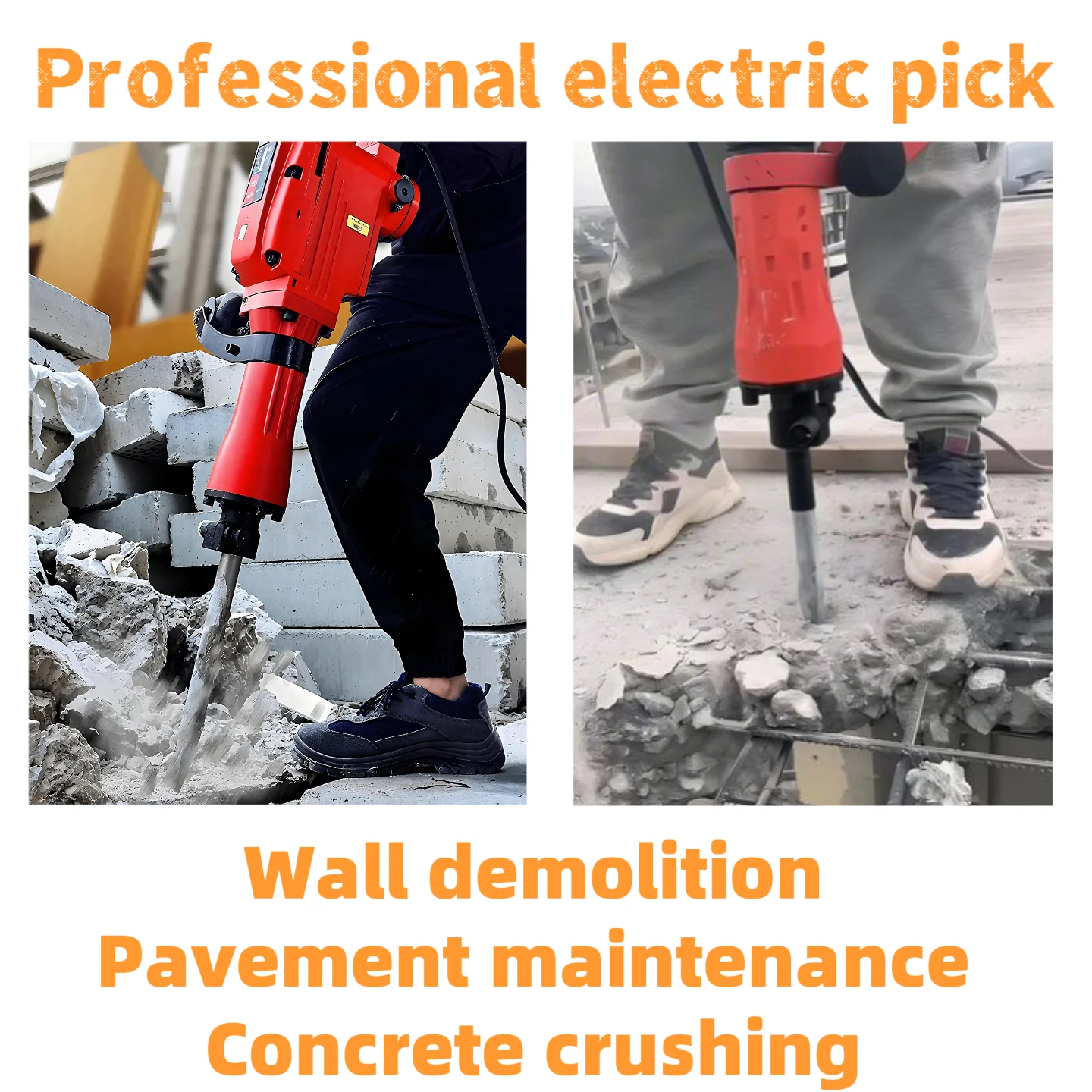 สว่านกระแทกไฟฟ้าอุตสาหกรรม 3000 วัตต์ |   ค้อนไฟฟ้า 45J สำหรับรื้อถอนหินและคอนกรีต
