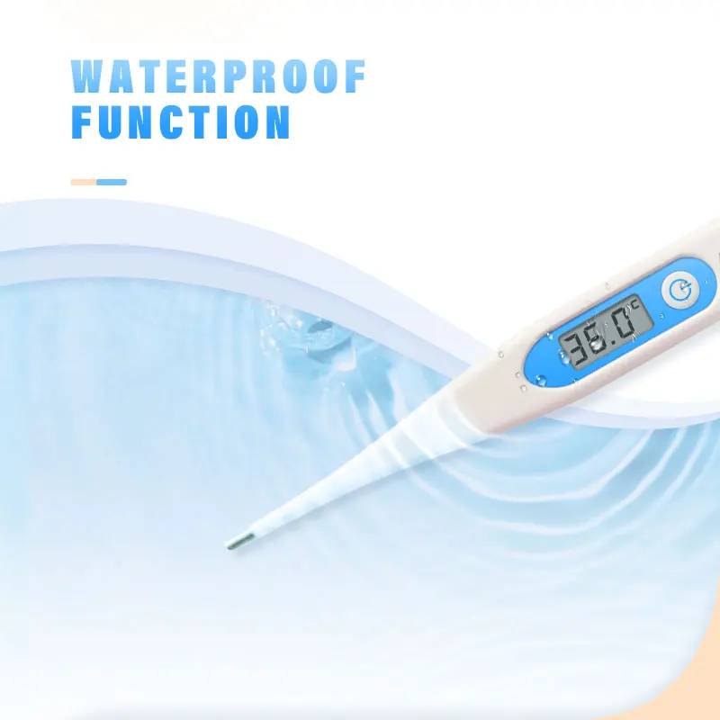 Rigid Hard Tip Waterproof Digital Thermometer Beeper Function Fever Alarm Oral Underarm Child Kid Adult Temperature Monitoring