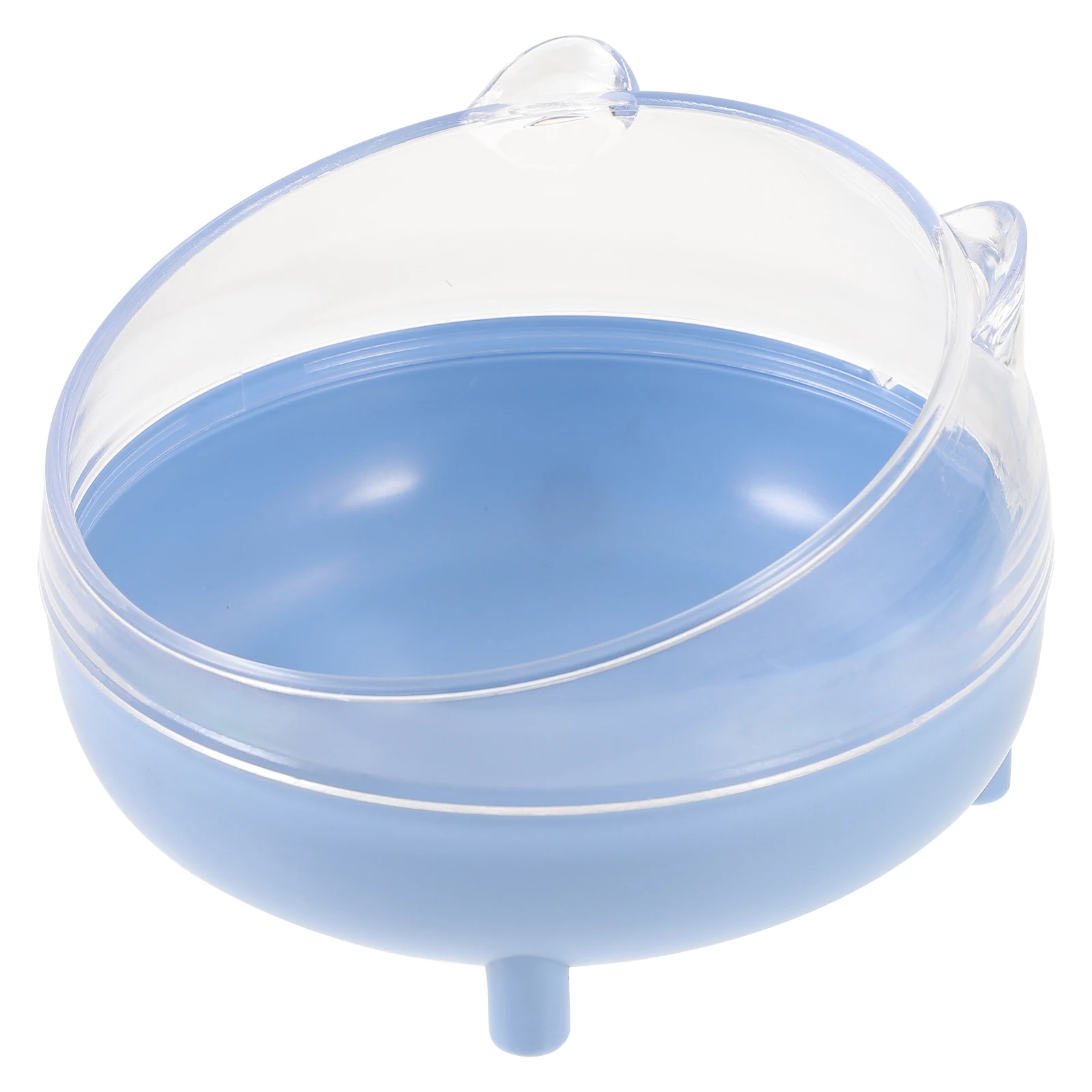 

Small Pet Hamster Sand Bath House Half-Close Transparent Lid Portable Sand Bathroom Container Perfect for Hamster Outdoor Travel