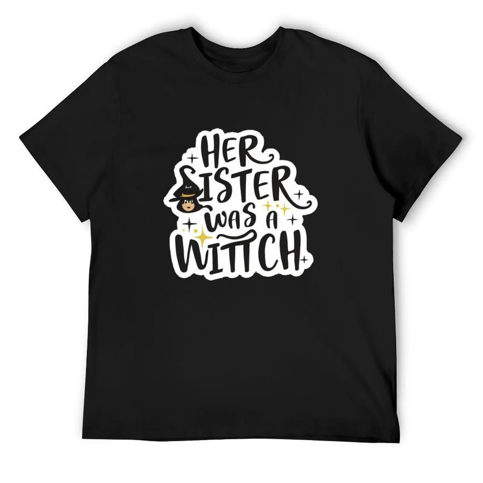 her sister was a witch T-Shirt korean fashion blue archive mens t shirts pack