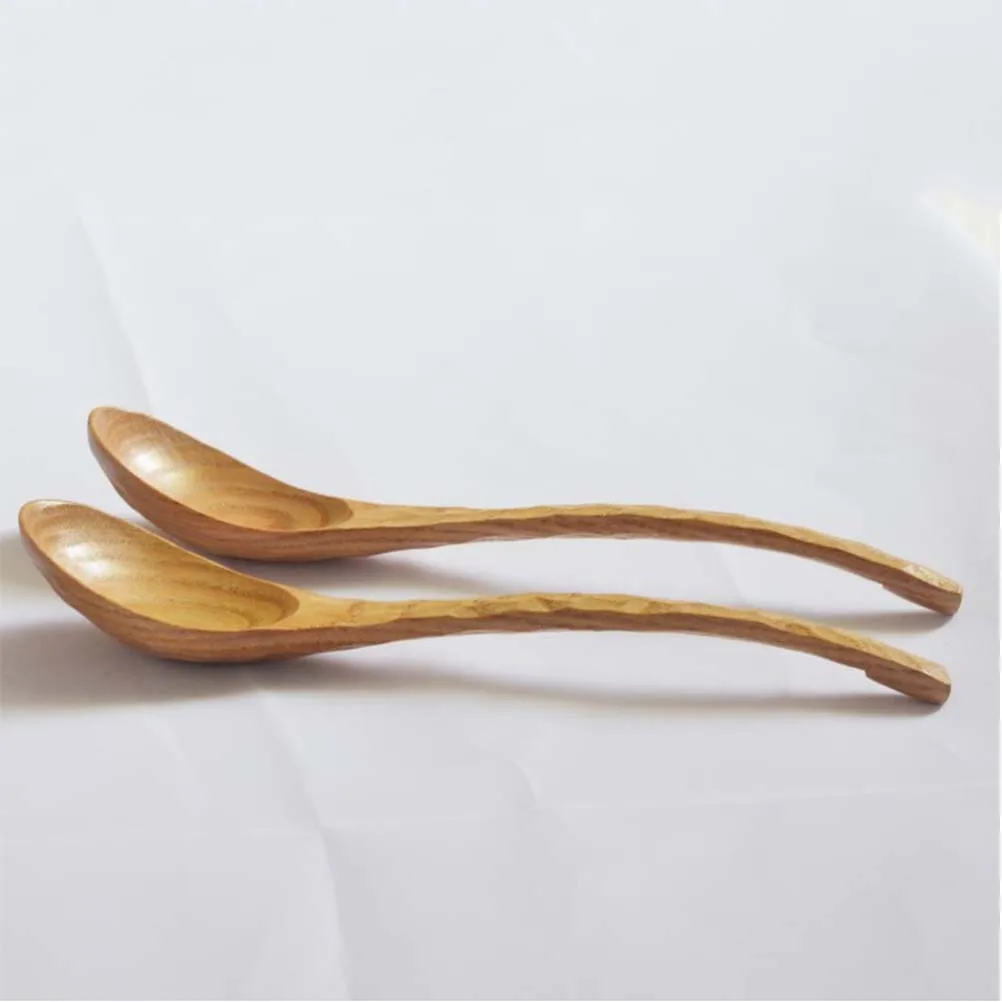 1 Pc Wooden Spoons Creative Hand Carved Tortoise Shell Pattern Wood Spoons Kitchen Soup Spoons (20x4cm)