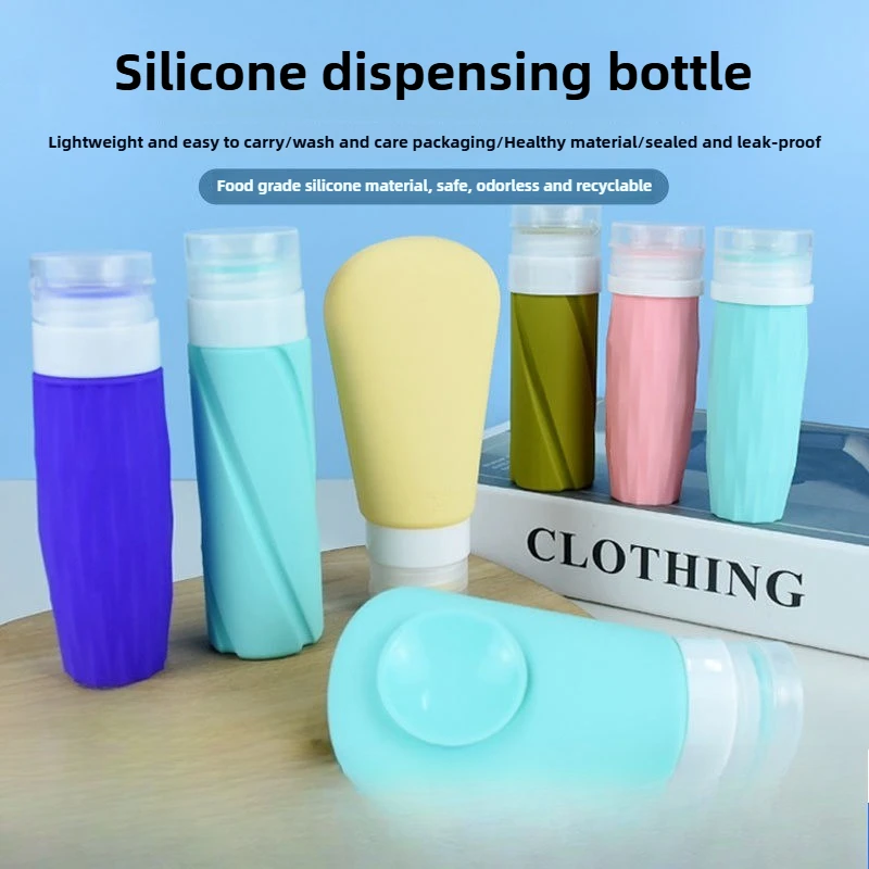 

Food Safety Silicone Squeeze Bottles Travel Containers Leak Proof Portable Refillable for Lotion Shampoo Cosmetic Containers