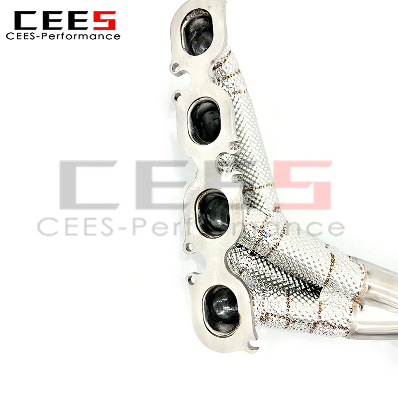 CEE مشعب العادم لمرسيدس بنز C63 AMG W204 6.2L 2011-2015 رأس الفولاذ المقاوم للصدأ النازل نظام أنابيب عادم السيارة #6