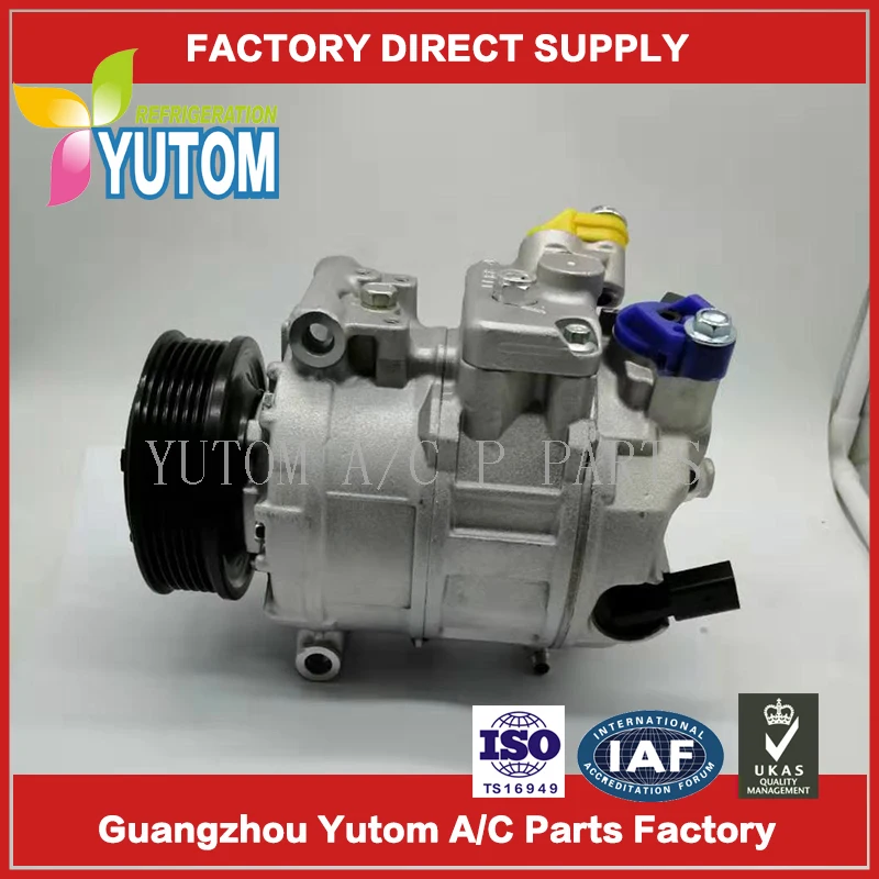 6SEU14CAuto AC Compressor For Audi T5 Transporter/Multivan/Amarok 2.0 TDI 437100-7250 7E0820803 7E0820803F 4471502936 4471502930