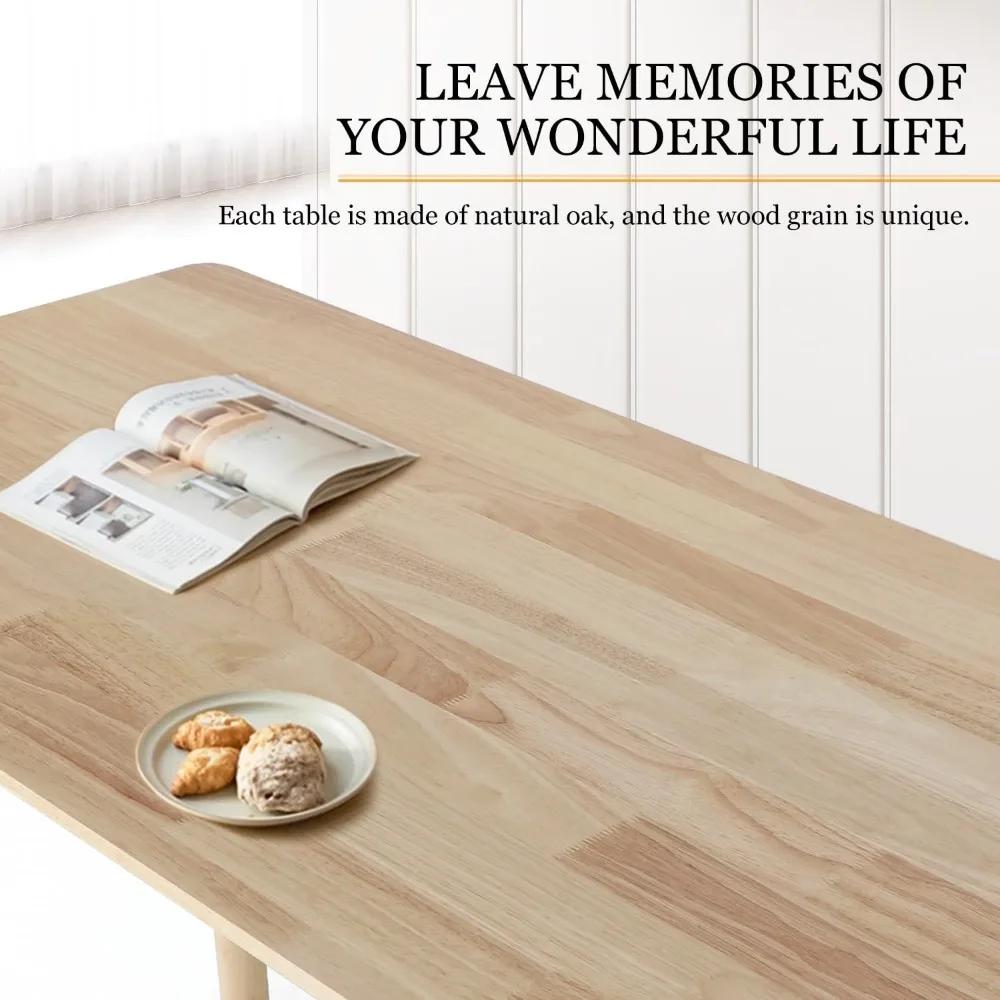 طاولة طعام من الخشب الصلب مستطيلة صغيرة حديثة من منتصف القرن لمساحات المطبخ المدمجة