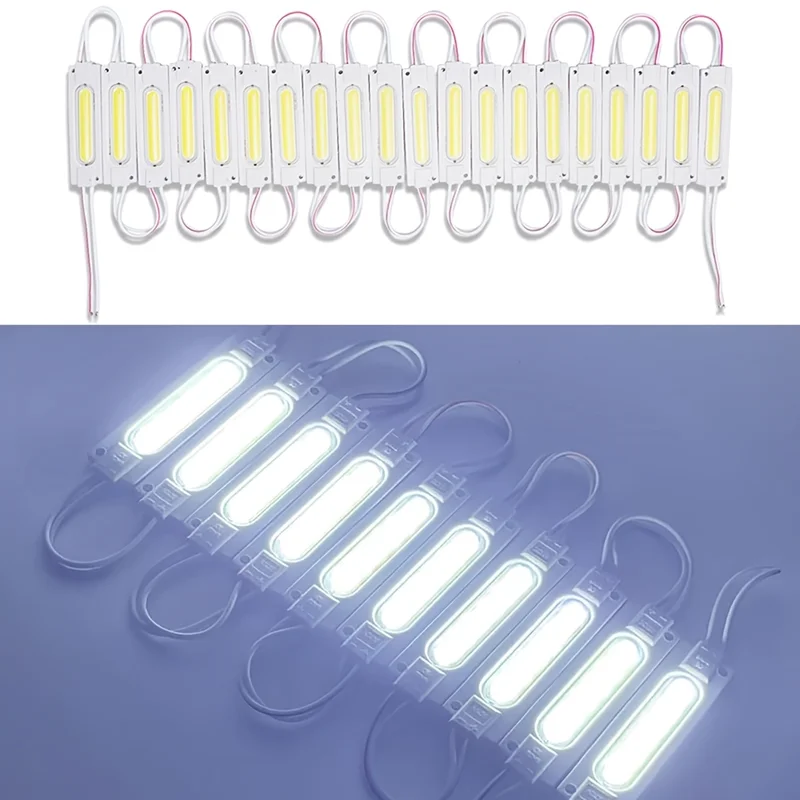 10/20pcs 12V 24V White Color COB LED Injection Module High Bright 2.4W Waterproof for LED Sign Backlight Advertise Lighting