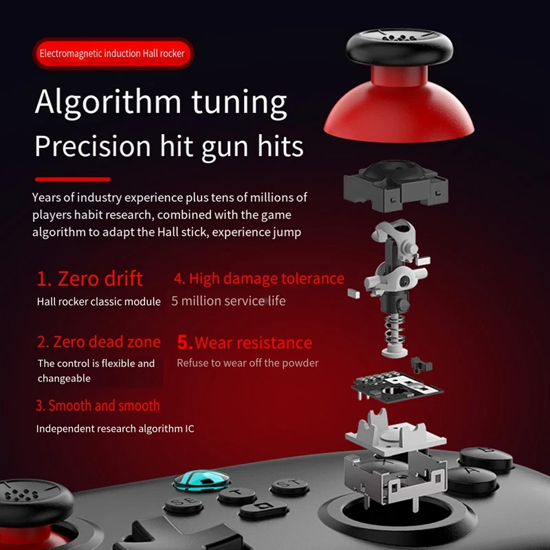 Smart-Z02 Gamepad For Bluetooth Hall Joystick Somatosensory Continuous Hair Vibration For Android IOS Switch Gamepad