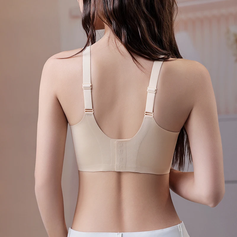 Bra For Women With Large Breasts And Small Breasts Push-up Pair Anti-sag Lift Thin Traceless Full Cup Plus Size Bra Cover