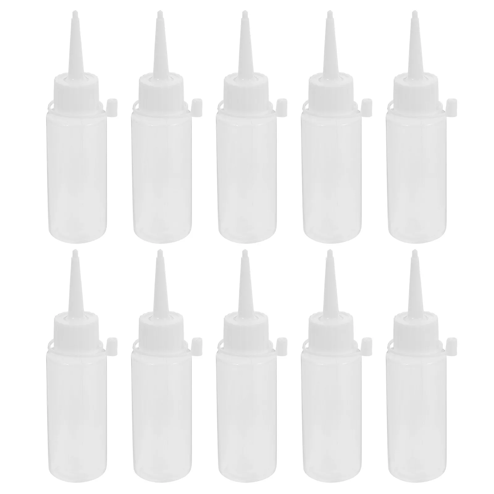 

10 шт. пластиковых бутылок из LDPE, мягкие прозрачные бутылки-тюбики для нанесения клея, акриловой краски и поделок