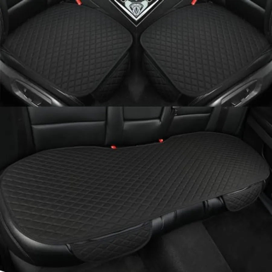 

Linen Car for Cars Include Pair Driver Pad Mat and Universal Fits 90% Vehicles SUVs Cars Sedans 3Piece