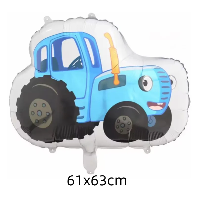 Farm Tractor Aluminum Film Balloon Cartoon Man Cow Excavator Engineering Vehicle Air Ball Kids Birthday Gift