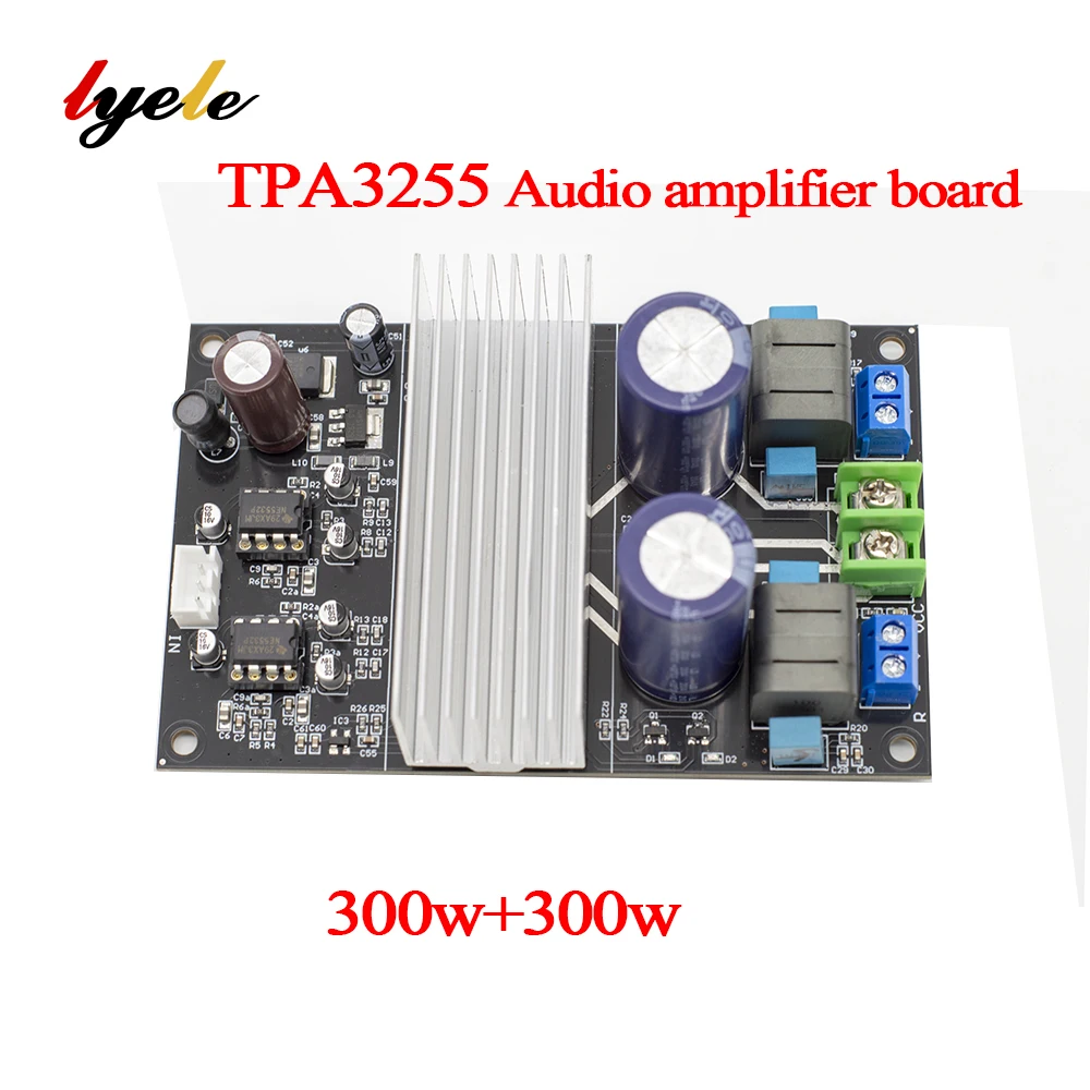 

Lyele TPA3255 Audio amplifier board HIFI Stereo 300W*2 Class D Digital Amplifier 2.0 Channel power Amplifier DC24v-48V