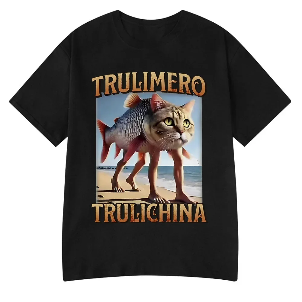Bombardiro Crocodilo Funny T-Shirt Women Italian Brainrot Tralalero Tralala Sahur Summer Sleeved Harajuku Streetwear Tops Tees
