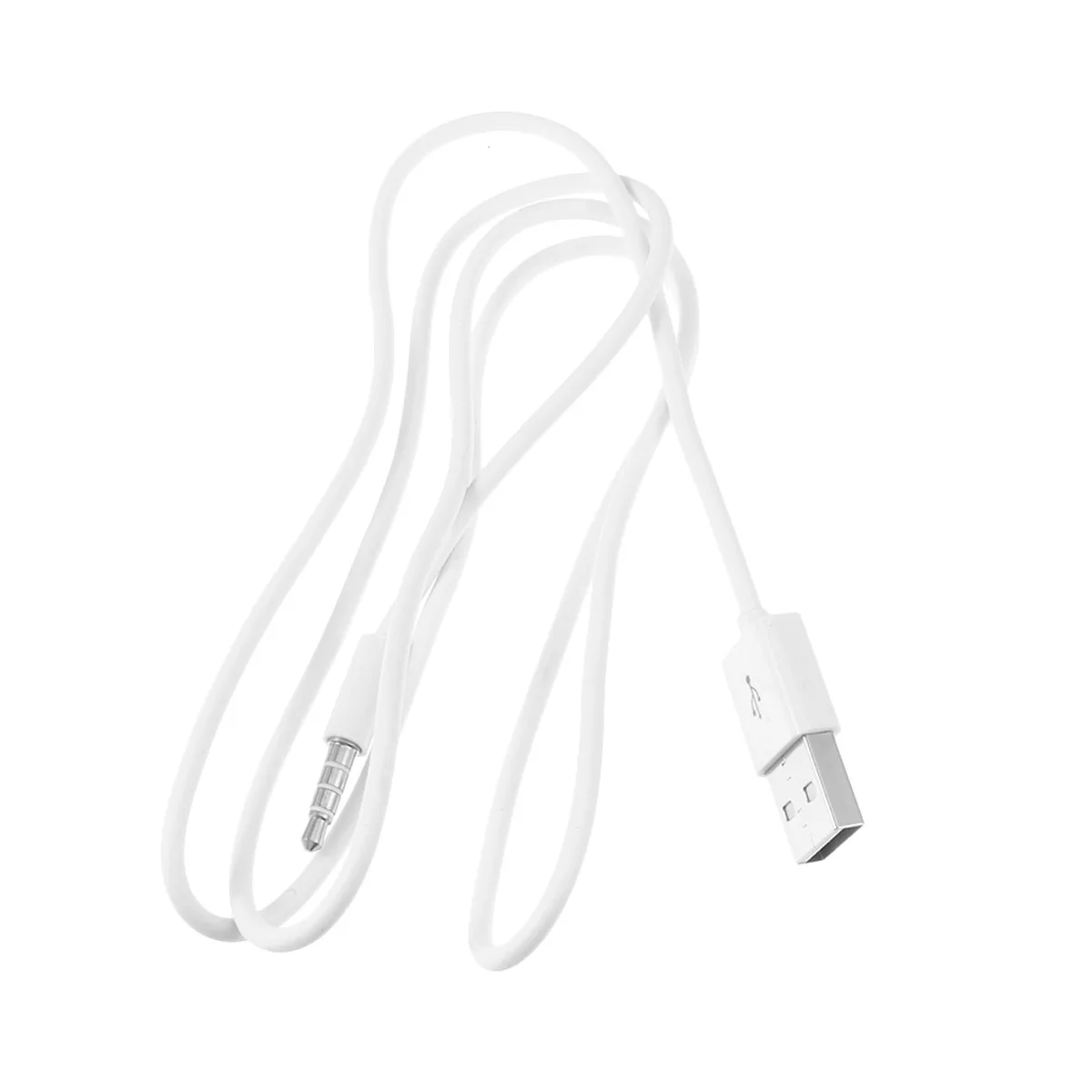 

2Pc 1m USB to 3.5mm Charging Cable Creative Aux Car Phone Cord Data Sync Cable for Car Audio Phones (White)