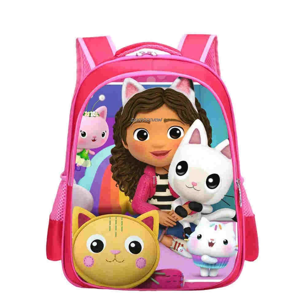 Gabby\'s Dollhouse Kindergarten Backpacks Gabby Cat Printed Schoolbag Cartoon Kids Backpack Girls Boys School Bags Small Rusksack