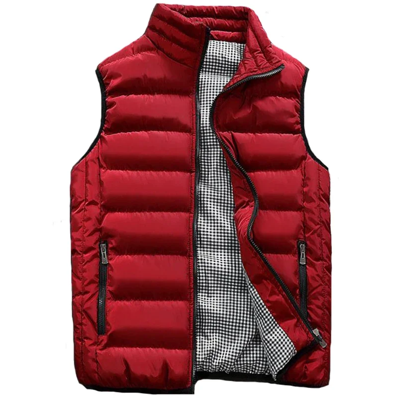 

New Autumn Winter Vest Men Casual Outwear Warm Sleeveless Jackets chalecos para hombre Male Fashion Waistcoat 5XL Vests Gilet