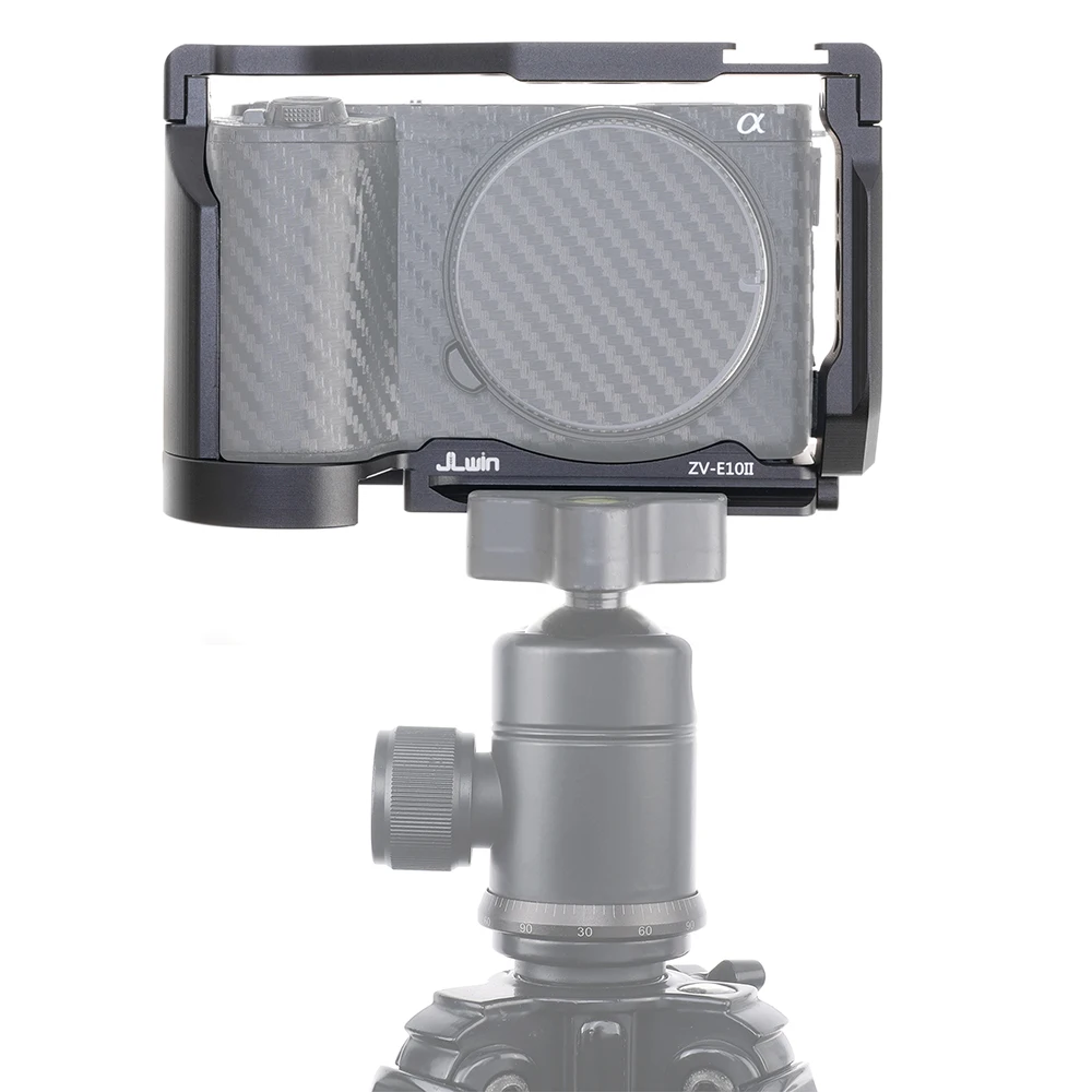 FOTGA ZV-E10 II Camera Cage Kit For Sony ZV-E10 II Cable Clamp Arca-Swiss Quick Release Plate For Stabilizer Wooden Handle Plate