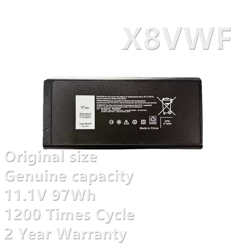 CSBD 97Wh X8VWF Laptop Battery for Dell Latitude 14 Rugged 5404 5414 E5404 Extreme 7404 7414 E7404 Series P45G P45G002 P46G