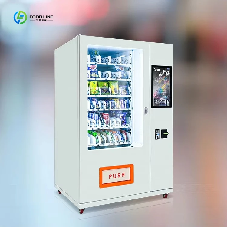 Foodline Flexible Deployment Commercial Refrigerated Vending Machine Cashless Snack and Drink Vending Machine Customized