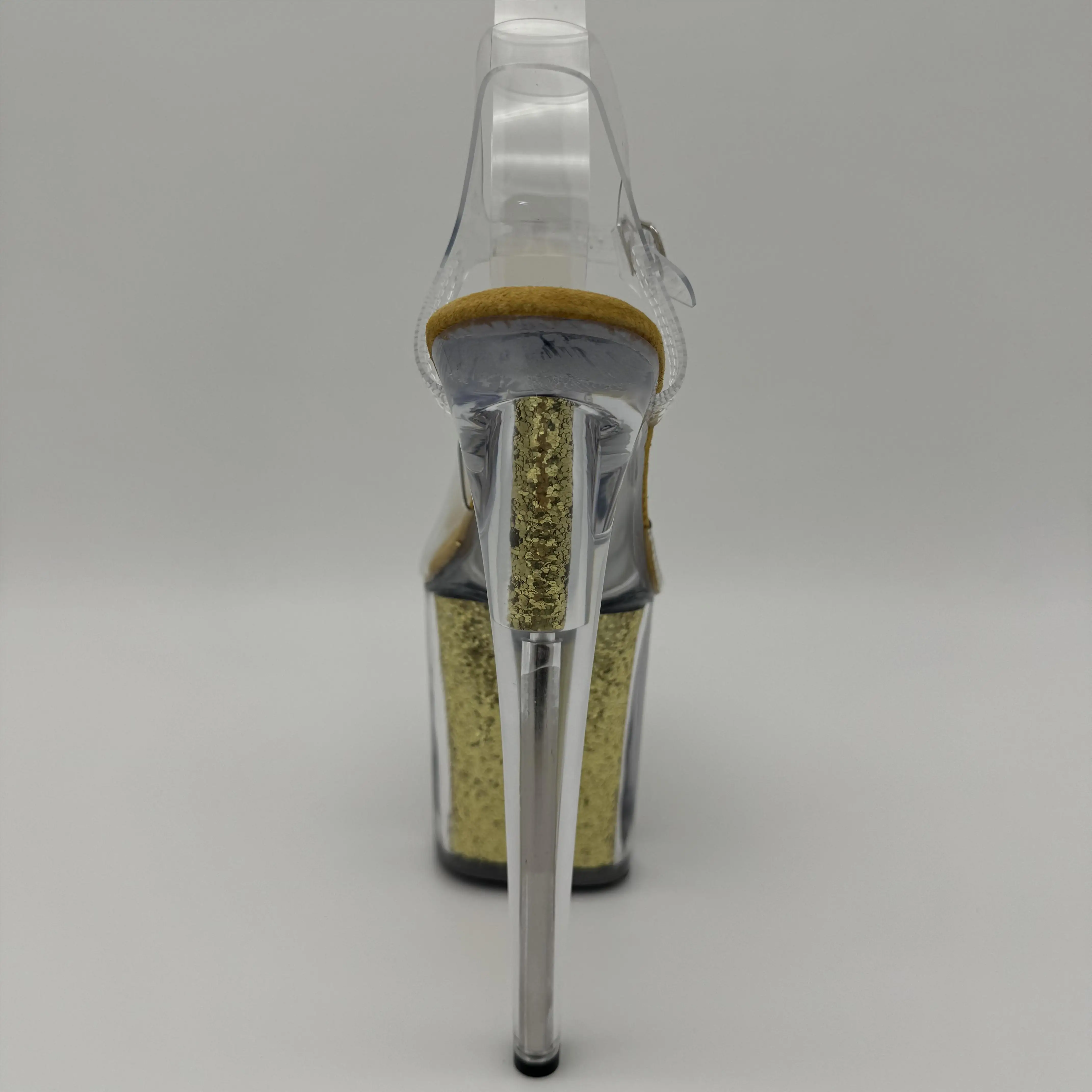 

New summer style 20cm, high heel sandals with thin heel waterproof platform crystal shoes, dinner princess dress sandals