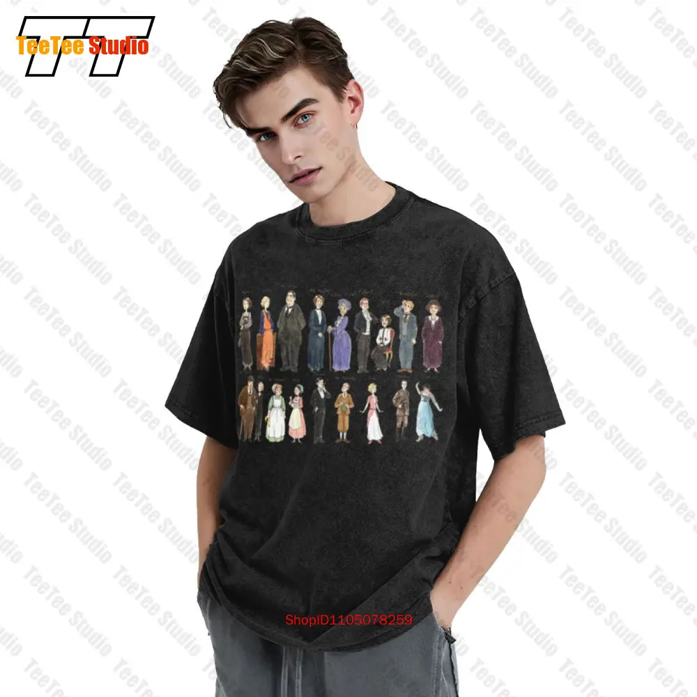 تي شيرت Downton Abbey Characters Vintage كبير الحجم TGEC
