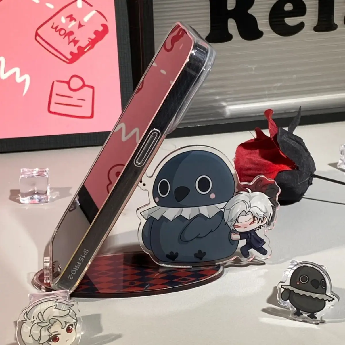 Держатель для мобильного телефона «Любовь и глубокое пространство» Силус Мефисто, забавная акриловая подставка, милая фигурка, дисплей, коллекция игровых товаров, подарок другу