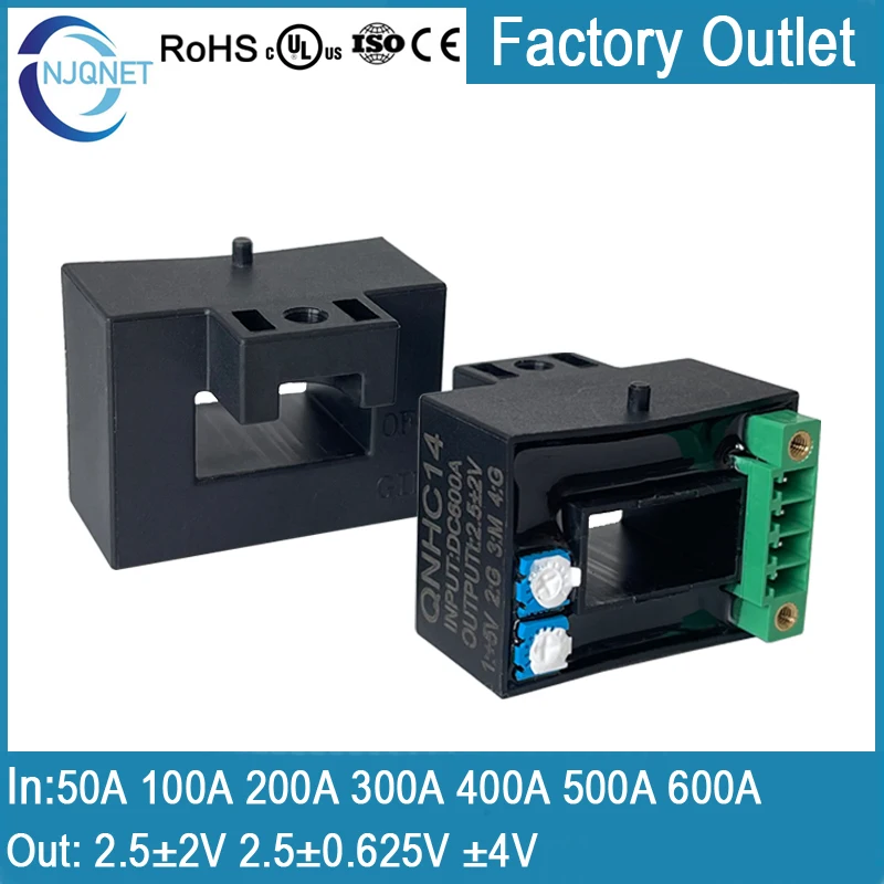 hall effect current transducer QNHC14 Input ±50A ±100A ±200A ±300A 400A ±600A Output 2.5±2V 2.5±0.625V ct dc hall current sensor