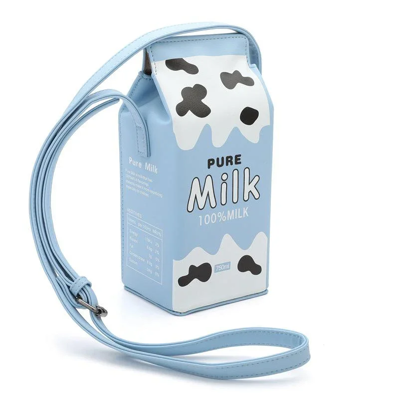 

Creative Milk Box Women Shoulder Bags Designer Cute Fruit Print Lady Messenger Crossbody Bags Harajuku Female Small Purses 2020